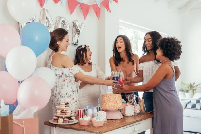 Friends celebrating together at a private party